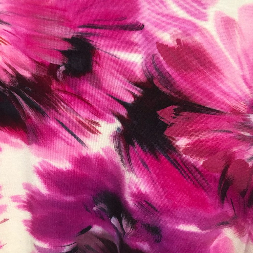Johnny Was NWT 2X Plus top the Janie favorite mock neck stretchy tee PINK Floral - Picture 10 of 14